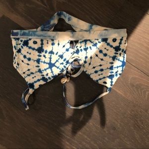 Tie die halter bikini top
